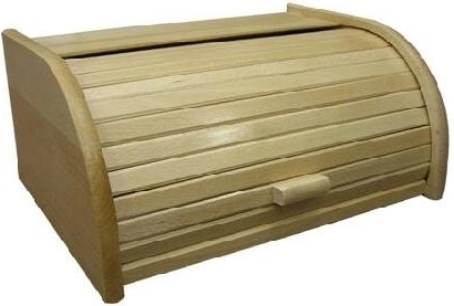 Wooden oak bread box, lacquered 39 × 28 × 18 cm