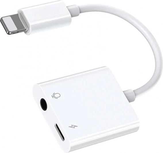 Adaptateur audio Joyroom Lightning vers 3,5 mm blanc