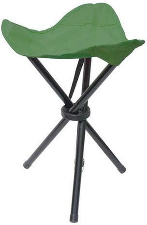 Zložljiv trinožnik – kamp stol, nosilnost 80 kg, zelen