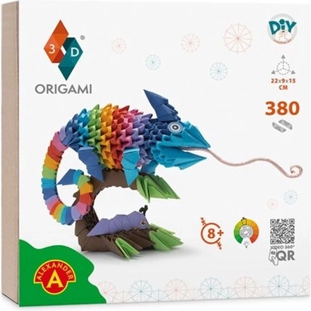 Origami 3D kamæleon