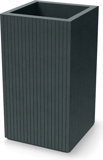 Coro Square High Planter 40 × 40 × 70 cm – graphite