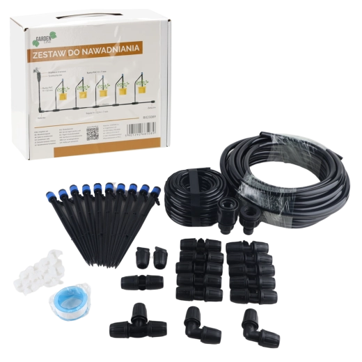 Kit d’arrosage goutte-à-goutte avec 10 goutteurs réglables