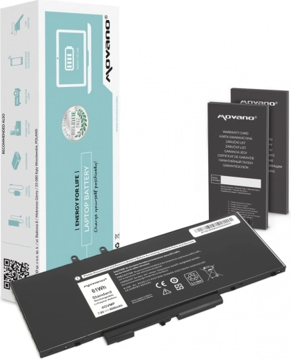 Batteria Movano per Dell Latitude 5400 e 5500 (61 Wh, 8000 mAh)
