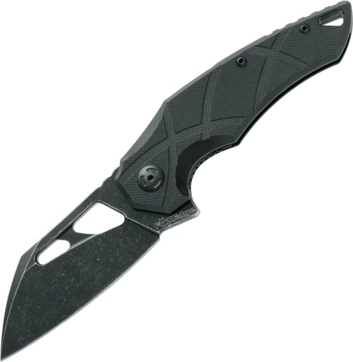 Fox Knives Edge Atrax folding pocket knife 8 cm stonewash black G10