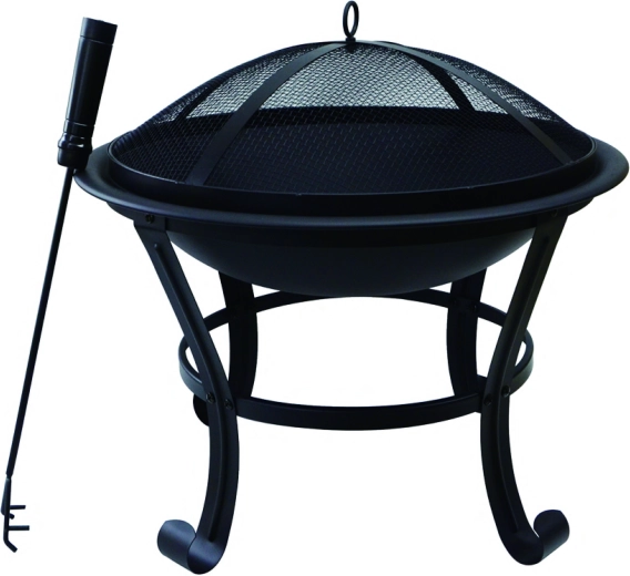 Vrtno ložište s pokrovom, crni metal