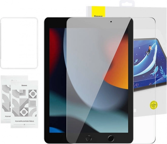 Gehärtetes Glas Baseus Crystal für iPad Pro/Air 10,2" (2 Stk.) mit Reinigungsset