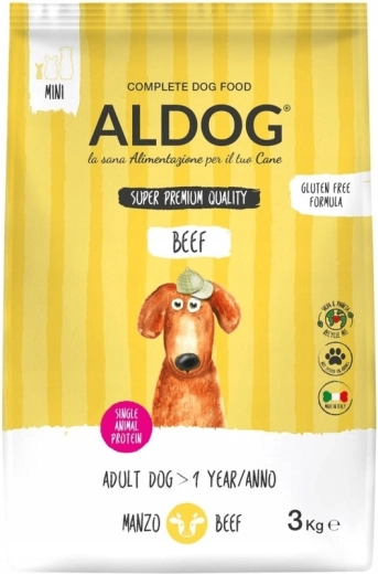 Aldog Beef Mini granule za odrasle pse malih pasmina, govedina, 3 kg