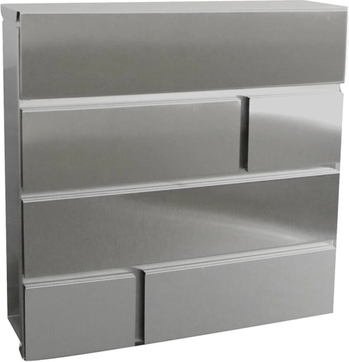 Cassetta postale BRICKS in acciaio inox 370 × 370 × 105 mm