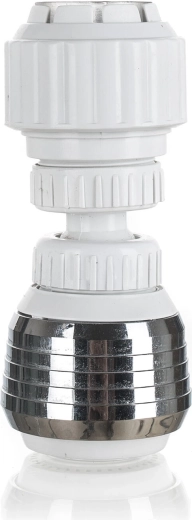 BRILANZ Aerator, two-position, water-saving, swivel joint with reducer, white/chrome
