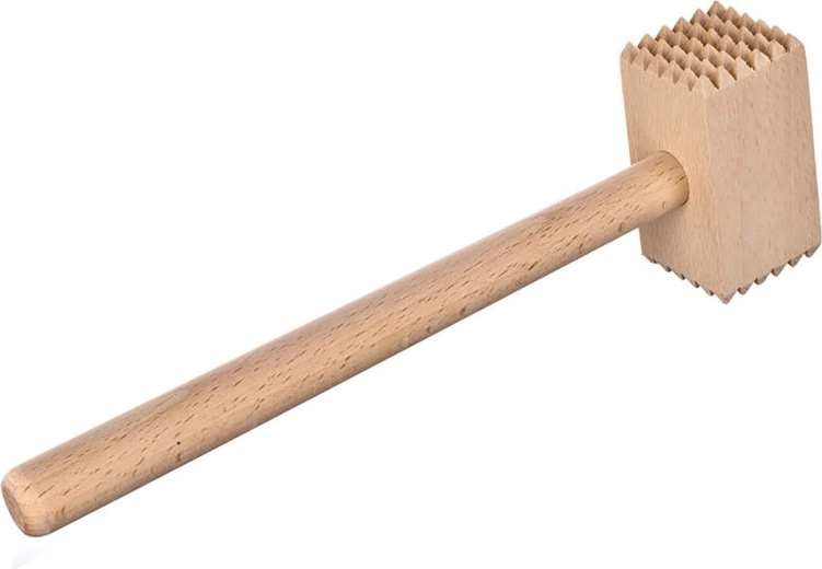 Double-sided meat tenderizer BRILLANTE made of beech wood 28 cm