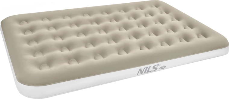 NILS Camp inflatable mattress beige 191 × 137 × 22 cm