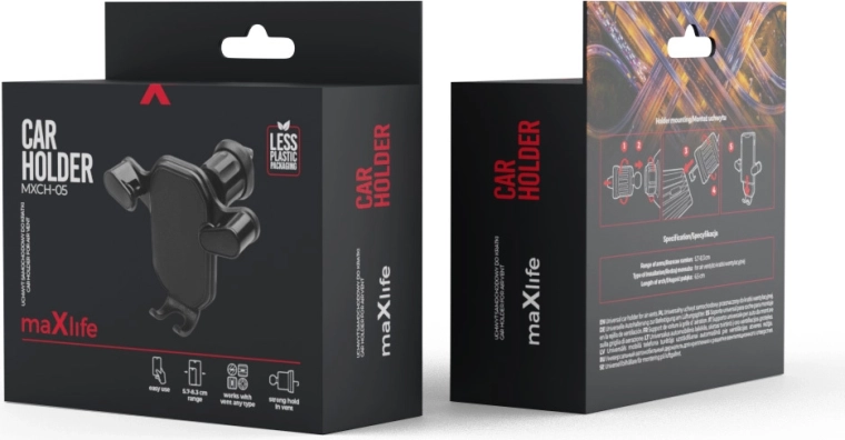 Supporto da auto per bocchetta di aerazione Maxlife MXCH-05, nero