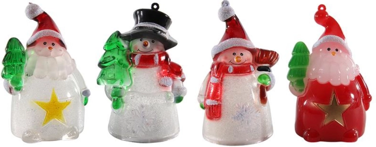 Christmas hanging LED decoration – SANTA figure / snowman