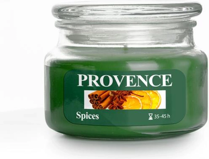 Candela profumata in vetro PROVENCE spezie 45 ore