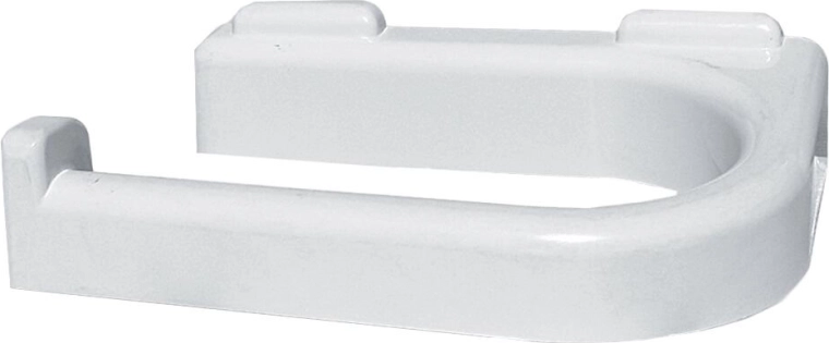 Držák na toaletní papír na zeď, bílý plast, 15,9 × 11 × 4 cm