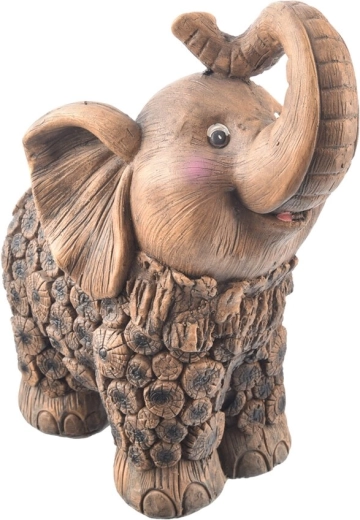 Décoration en céramique éléphant RONA aspect bois 42 cm