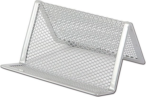 Metal business card holder, silver