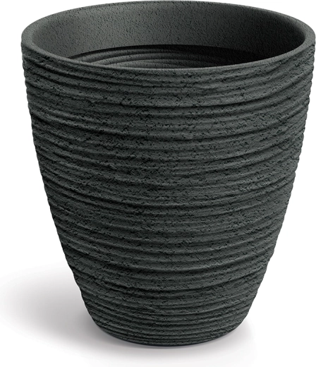 Žardinjera Defora 60 cm tamnosiva s bambusovom teksturom