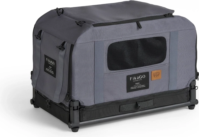 FikaGo kennel trasportino pieghevole Queen XS grigio