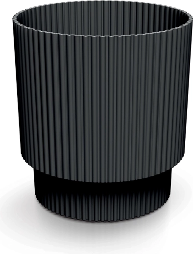 Pot de fleurs en plastique Milly 19,5 cm – couleur anthracite