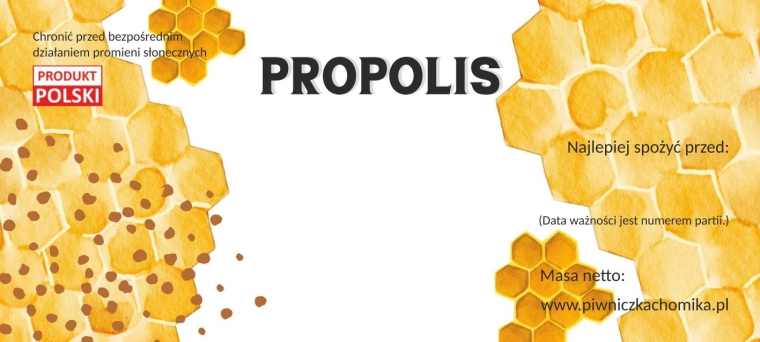 Set of labels for propolis 116 × 50 mm, 100 pcs