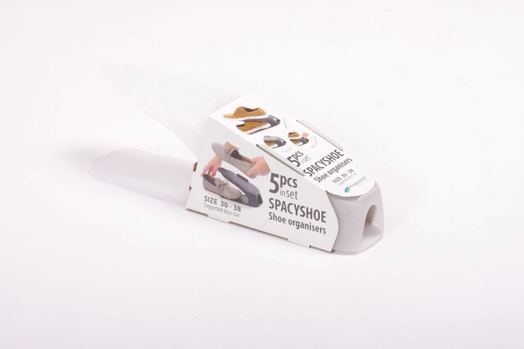 Set di organizer trasparenti per scarpe 30–38, salvaspazio