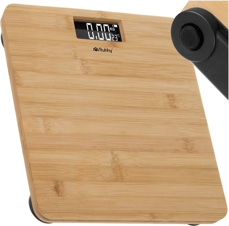 Bambusová osobní váha s LCD displejem 180 kg