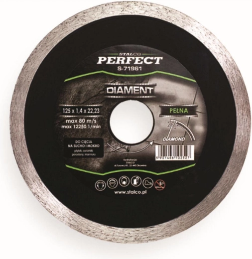 Diamentowa tarcza 125 mm pełnoobwodowa STALCO