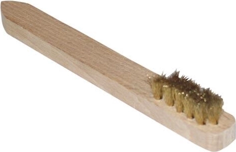 Szczotka druciana MAZÁČEK, mosiężna, 3 rzędy, mała, średnica drutu 0,15 mm