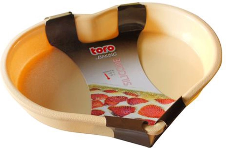 Moule à gâteau en silicone cœur TORO, crème