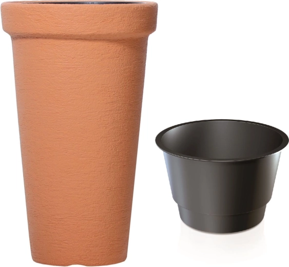 Classic Tower Flower Pot 40 cm, Brick