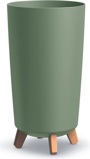 Cache-pot sur pieds Gracia Tubus Slim 23,9 cm – vert terre