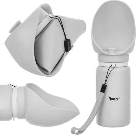 Skladacia cestovná fľaša pre psov 550 ml Purlov