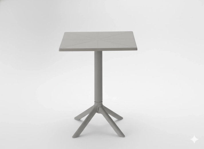 Table de jardin carrée 60 × 60 × 77,5 cm gris