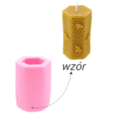 Moule en silicone pour bougies nid d’abeille avec abeille