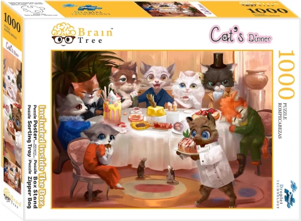 Puzzle Cena dei Gatti di Brain Tree, 1000 pezzi