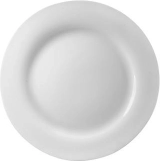 Porcelain shallow plate 24 cm white