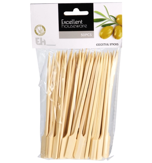 Piques en bambou 15 cm – lot de 50 pièces