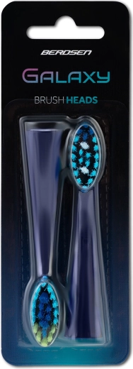 Replacement heads for BERDSEN Galaxy sonic toothbrush, 2 pcs