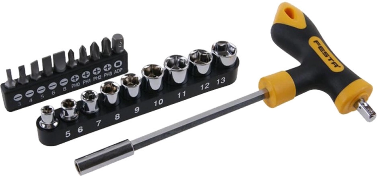 Zestaw śrubokręta T z nasadkami 20-częściowy FESTA