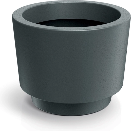 Kunststof bloempot Splito Round 30 cm – grafiet