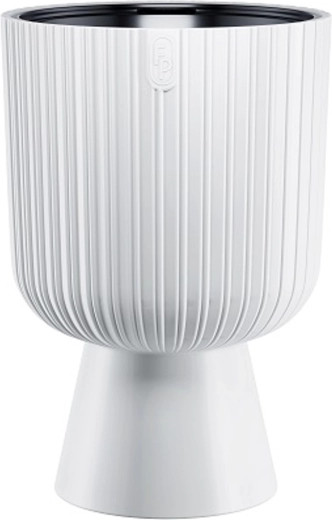 Bloempot KELI Mika 30 cm wit met inzet