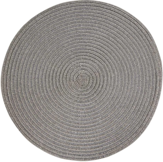 Set de table en paille gris argenté 38 cm