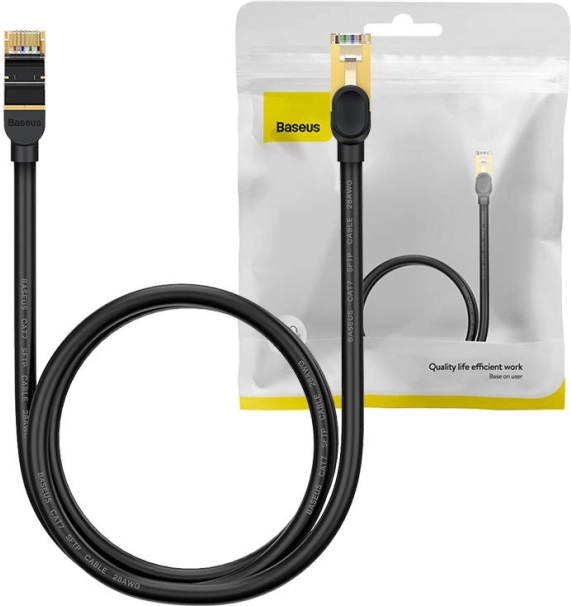 Baseus Ethernetkabel RJ45, 10 Gb/s, 1 m, zwart