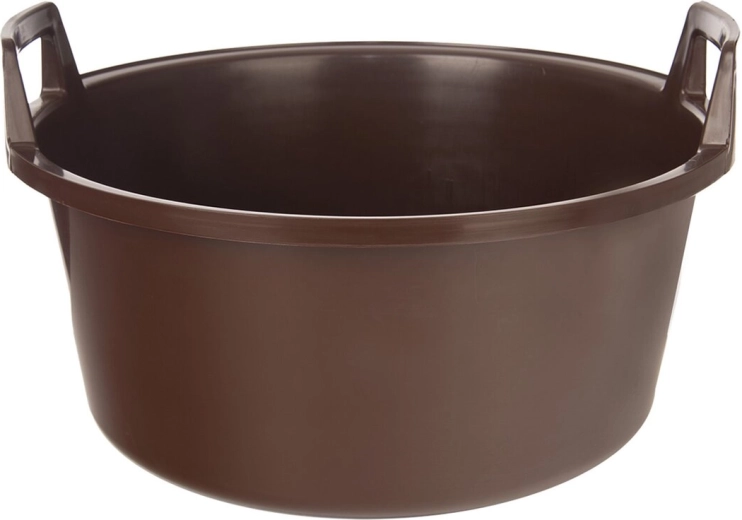 Baquet en plastique avec poignées 15 l brun