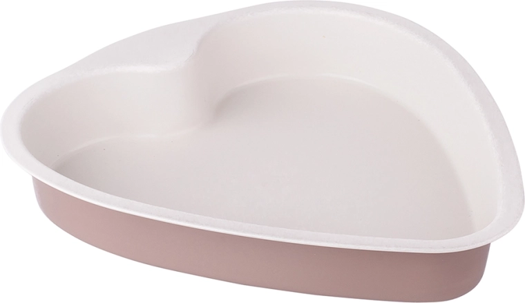 Caffe Creme Heart Non-Stick Baking Pan