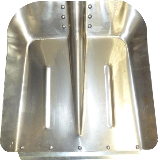 Aluminum shovel with galvanized edge without handle