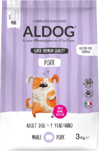 Aldog Pork Mini granule za odrasle pse malih pasmina, svinjetina, 3 kg