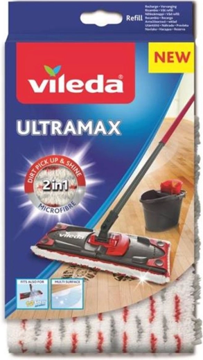 Vileda Ultramax replacement head Microfibre 2-in-1 for hard floors