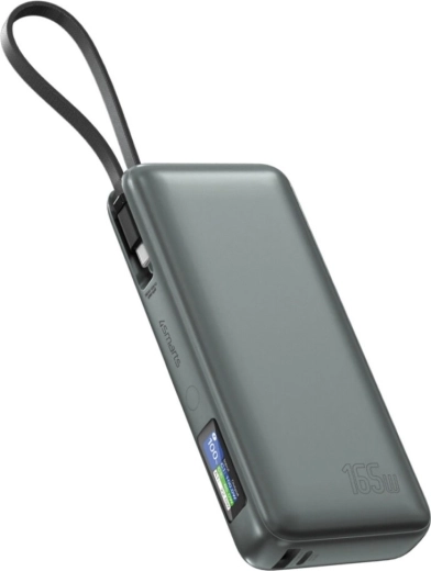 Enterprise Power Bank 20000 mAh 165 W with integrated USB‑C cable and LCD